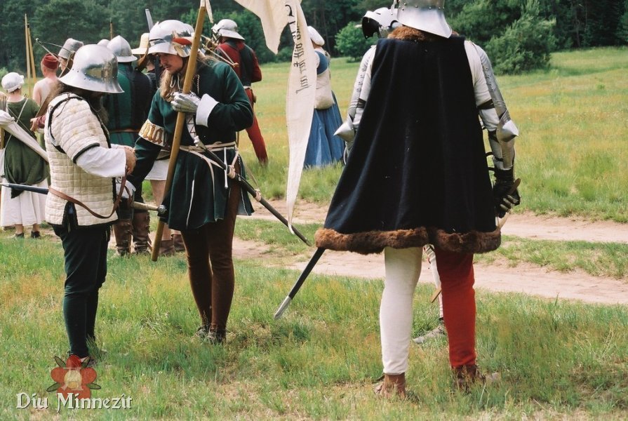 Sptmittelalterliche Soldaten des brgerlichen Aufgebots Nrnbergs im Feld