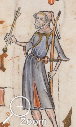 Nierendolch im englischen Luttrell-Psalter, ca. 1335-40