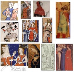 Verschiedene Darstellungen geometrischer Stickerei, Frankreich, England, Italien