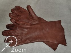 Einfache Stulpenfingerhandschuhe aus Rindsleder