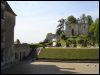 Blick auf die Rckwrtiger Ruine der alten Kirche von Schloss Langeais