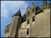 Blick auf die Zinnen und das Dach von Schloss Langeais
