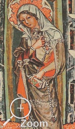 Die heilige Hedwig von Silesia mit Pater Noster, Hedwig Codex, Aachen, 1353