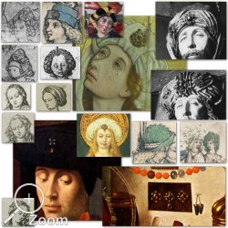 Verschiedene Agraffen-bzw. Broschendarstellungen, sptes 15tes Jhd.