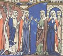 Hohe Damen in der Kreuzfahrerbibel (1250, Frankreich)