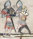 Bewaffnete, ca. 1340, Alexanderroman