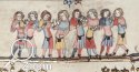 Adlige in ziviler Kleidung, 1343, Alexanderroman, Flandern